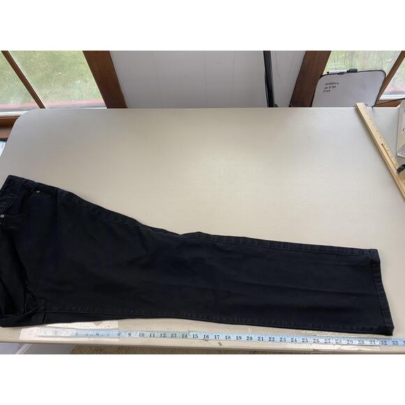 Talbots Heritage Straight Jeans Womens 16/33 Black Stretch Denim Fits 37x33 - Picture 9 of 14